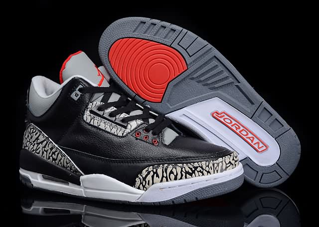 100% Hight Quality Air Jordan 3 (III) Retro Black Cement Top Quality